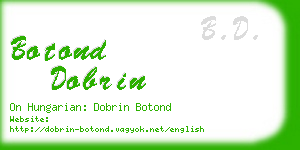 botond dobrin business card